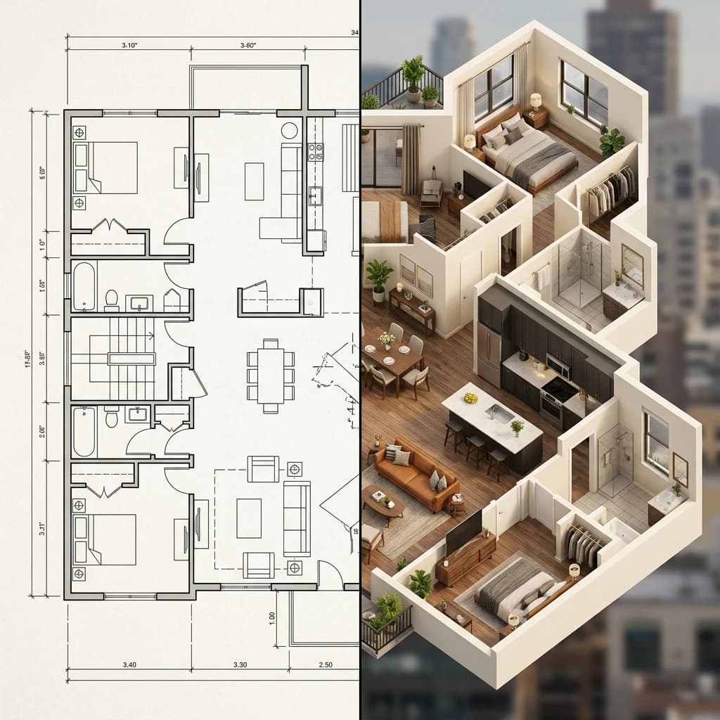 RenderMage Interior3D Floor Plan to 3D Importer Workflow
